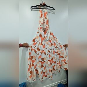 Hello Molly SEVEN WONDERS Kiaan Halter Maxi Dress Multicolour in Size Small